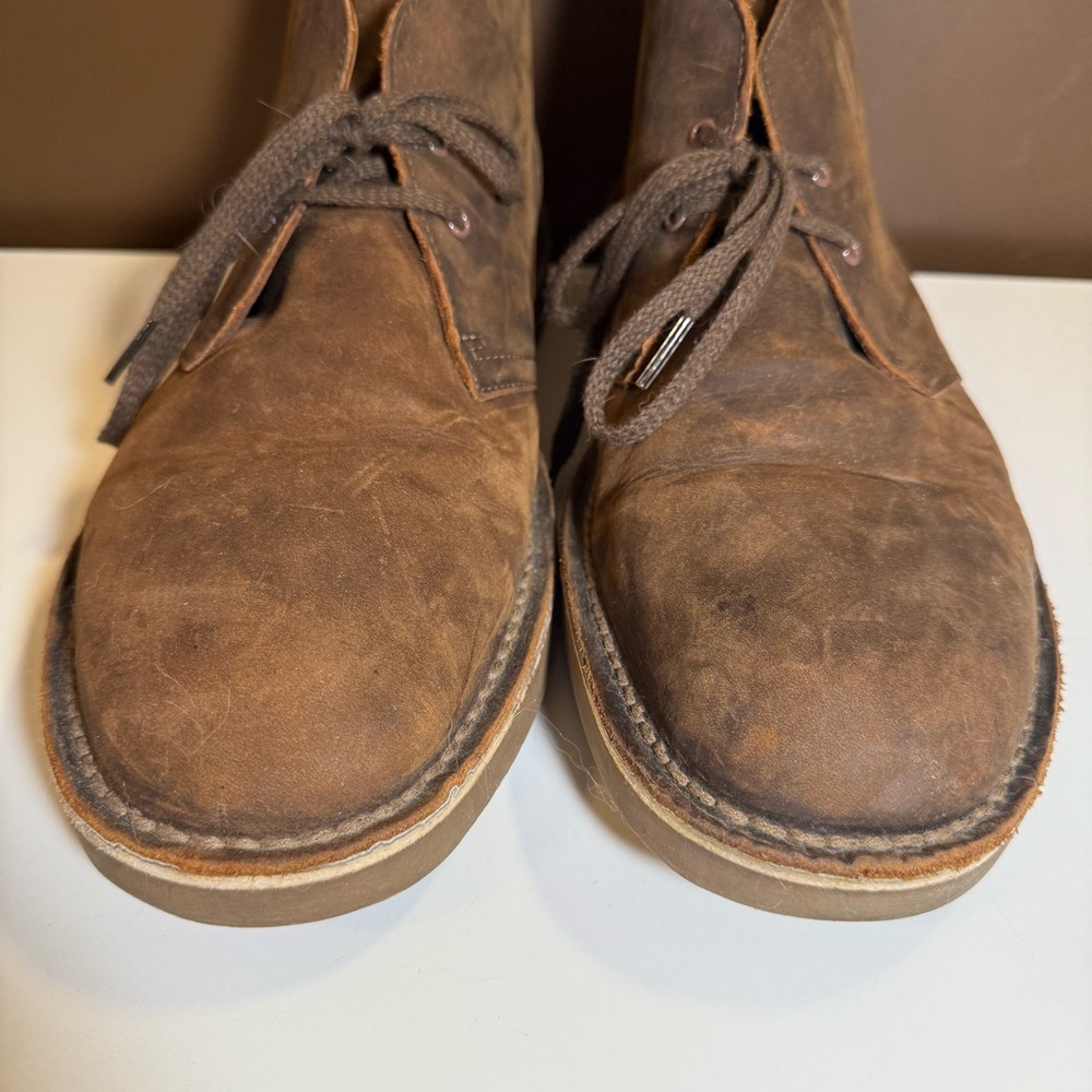 Clarks Men’s Leather Desert Chukka Boots Brown – Size 13 - Picture 4 of 11